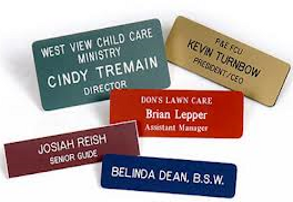 Engraved name tags